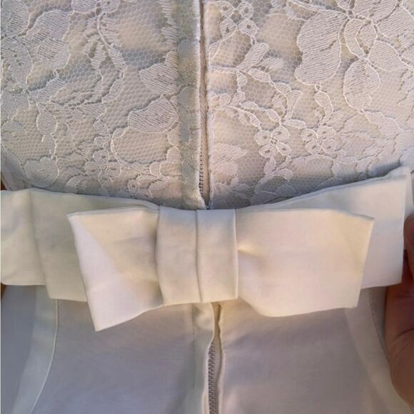 Romantic vintage 60's pretty floral lace wedding dress Union made A-line cream - Picture 7 of 14